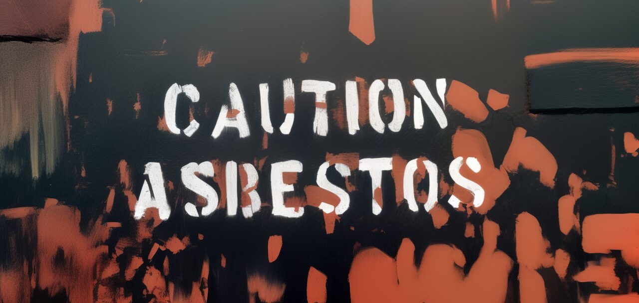 caution asbestos sign