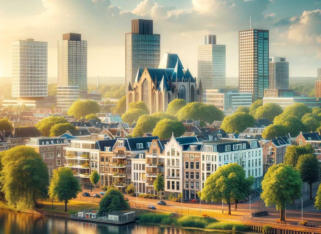 foto skyline van Arnhem