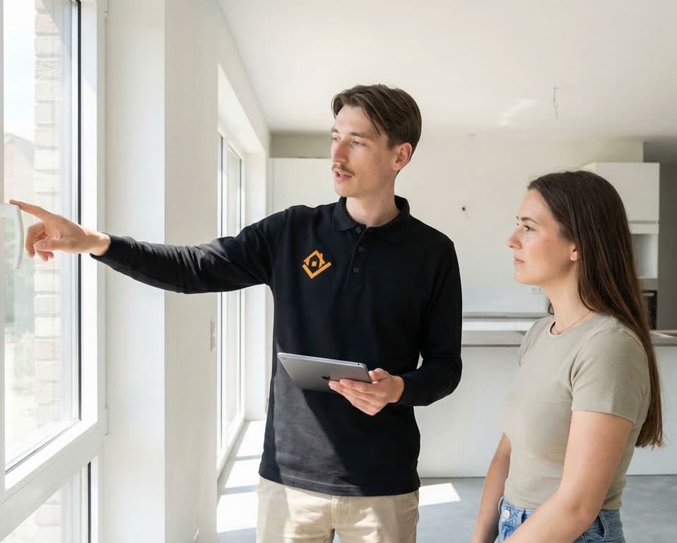 inspecteur controleert nieuwbouwwoning tijdens opleveringskeuring