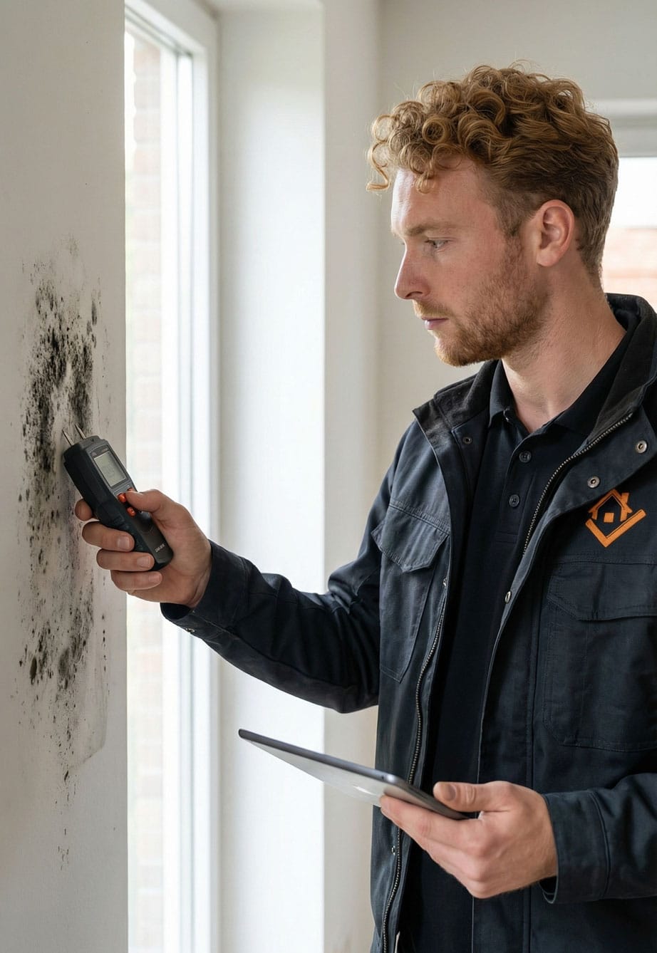 Gebrekenonderzoek bouwkundige onderzoekt schimmel in woning